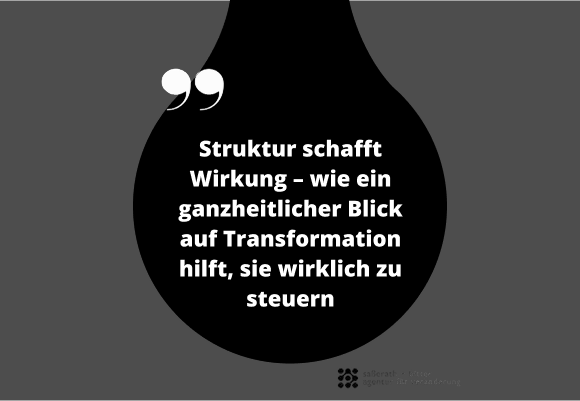 Struktur schafft Wirkung - wie ein ganzheitlicher Blick auf Transformation hilft, sie wirklich zu steuern